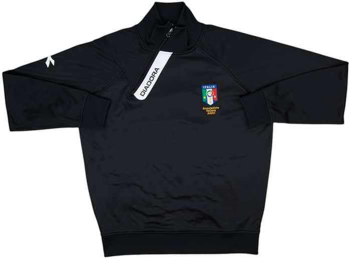2010s Italy Diadora Referee 1/4 Zip Drill Top - 6/10 - (M)