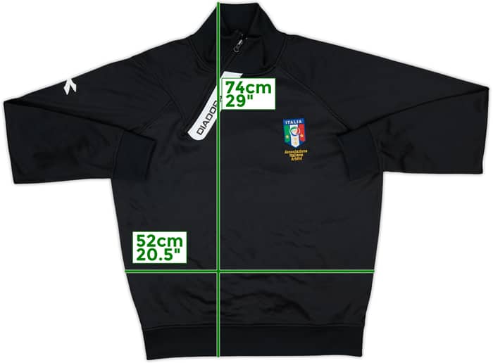 2010s Italy Diadora Referee 1/4 Zip Drill Top - 6/10 - (M)