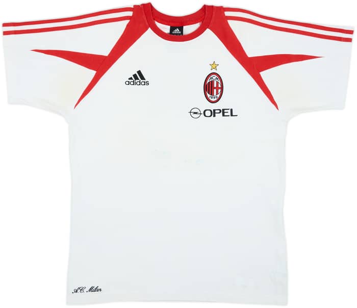 2004-05 AC Milan adidas Cotton Tee - 5/10 - (XL.Boys)