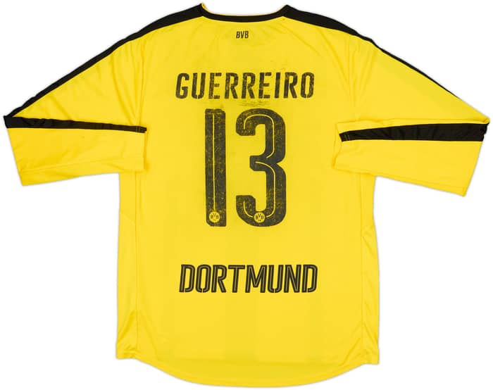 2016-17 Borussia Dortmund Home L/S Shirt Guerreiro #13 - 4/10 - (L)