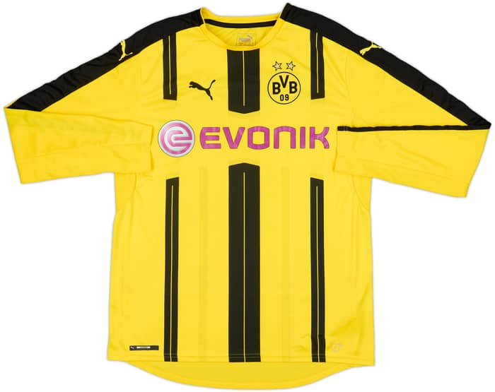 2016-17 Borussia Dortmund Home L/S Shirt Guerreiro #13 - 4/10 - (L)