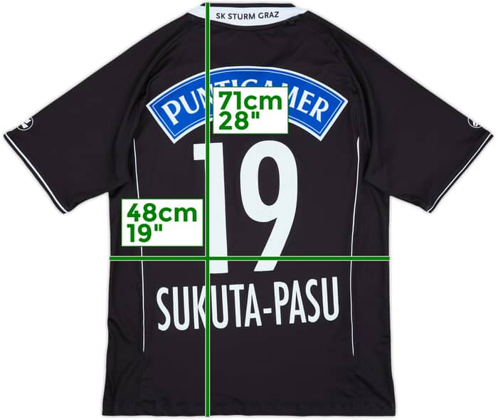 2012-13 Sturm Graz Home Shirt Sukutu-Pasu #19 - 7/10 - (S)