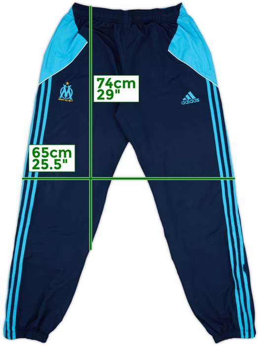 2007-08 Olympique Marseille adidas Track Pants/Bottoms - 9/10 - (XL)