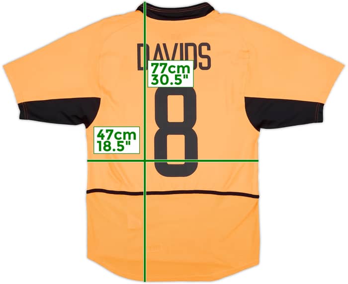 2002-04 Netherlands Home Shirt Davids #8 - 9/10 - (S)