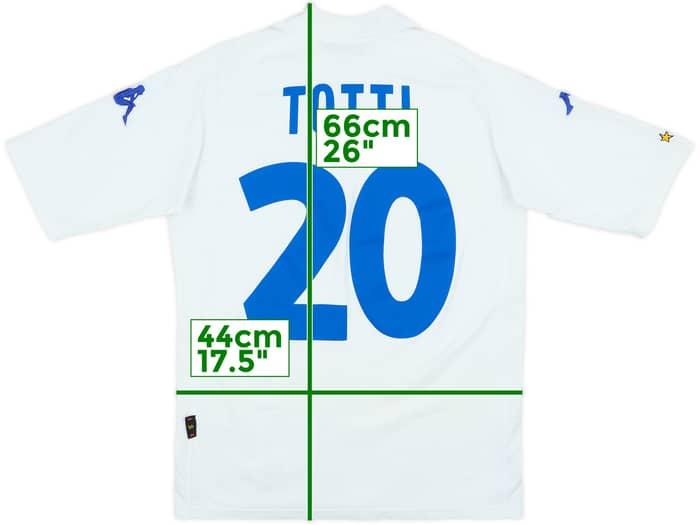 2000-01 Italy Away Shirt Totti #20 - 6/10 - (S)