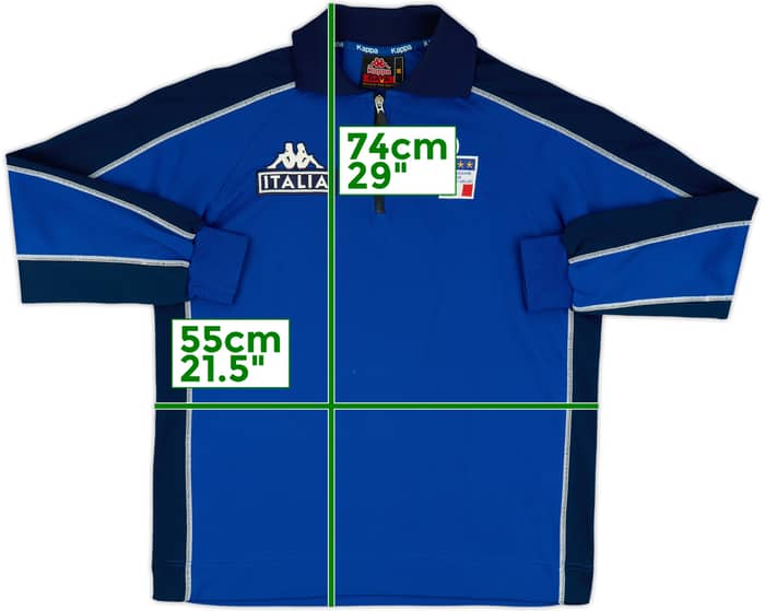 2000-01 Italy Kappa 1/4 Zip L/S Polo - 9/10 - (M)
