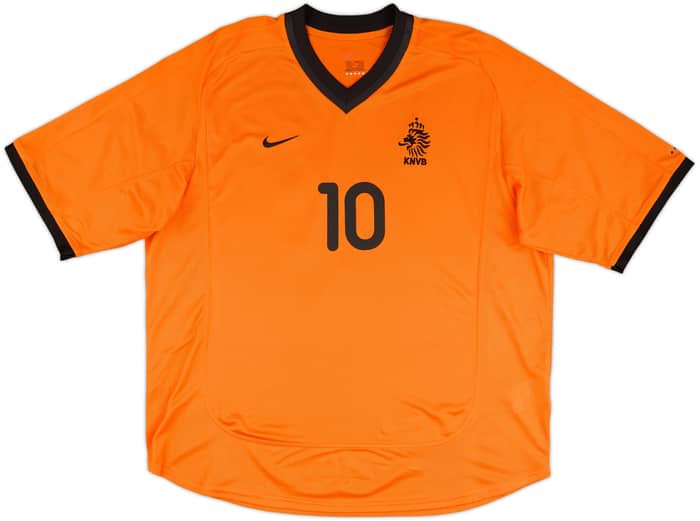 2000-02 Netherlands Home Shirt Bergkamp #10 - 6/10 - (L)