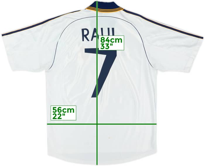 1998-00 Real Madrid Home Shirt Raul #7 - 5/10 - (L)