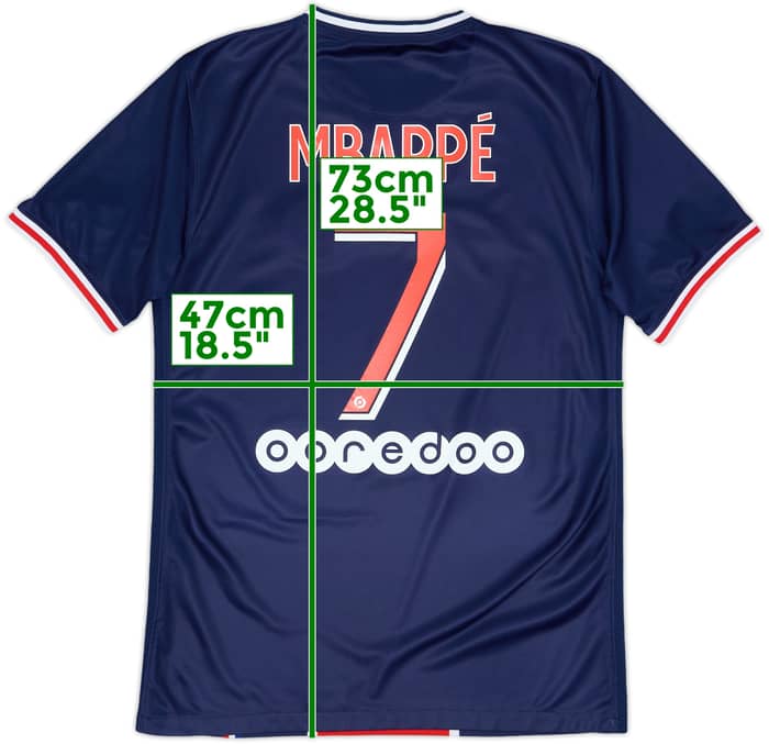2020-21 Paris Saint-Germain Home Shirt Mbappe #7 - 8/10 - (S)