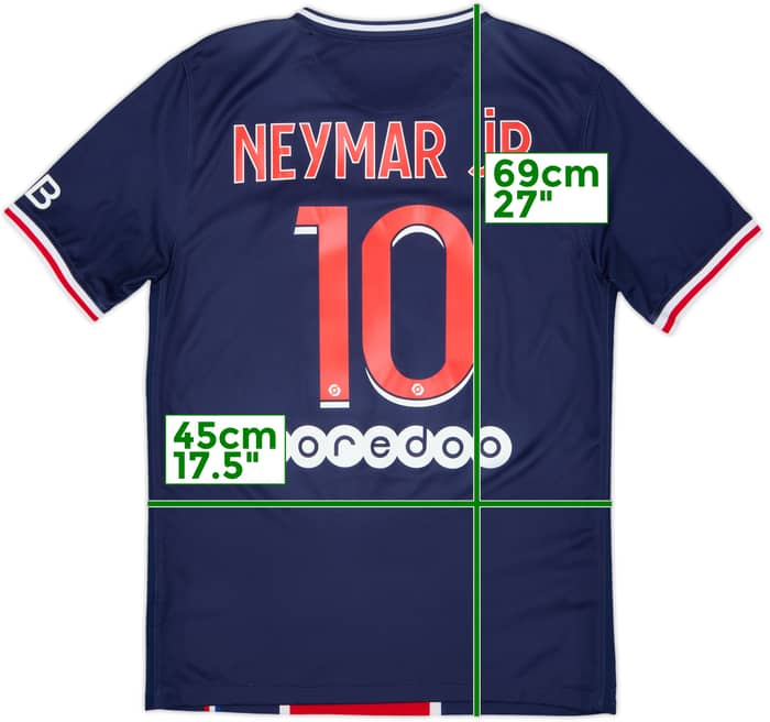 2020-21 Paris Saint-Germain Home Shirt NeymarJr #10 - 8/10 - (S)