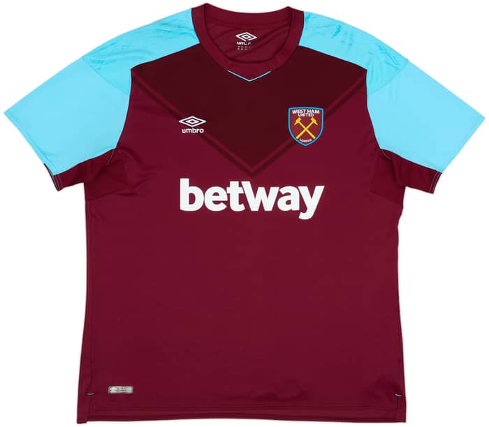 2017-18 West Ham Home Shirt Rice #41 - 8/10 - (3XL)