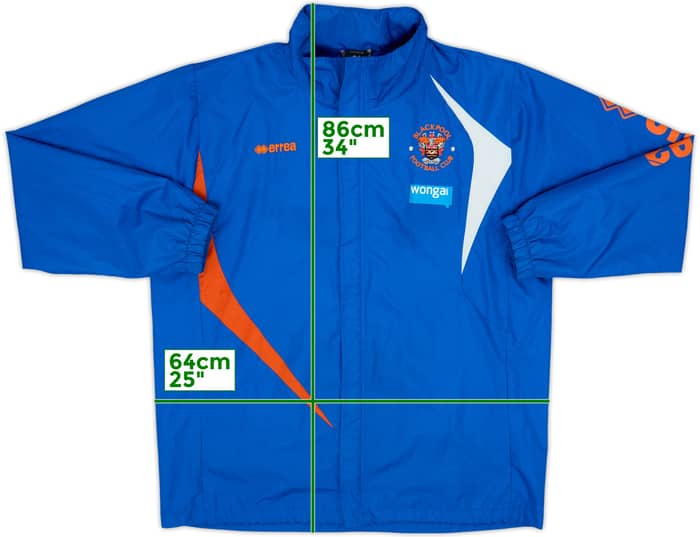 2013-14 Blackpool Errea Hooded Track Jacket - 8/10 - (L)