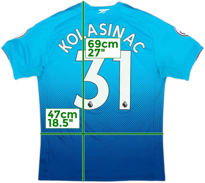 Camiseta de visitante del Arsenal 2017-18 Kolasinac #31 - 8/10 - (S)