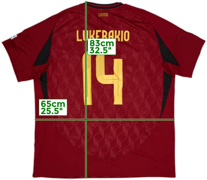 2024-25 Belgium Home Shirt Lukebakio #14 (XXL)
