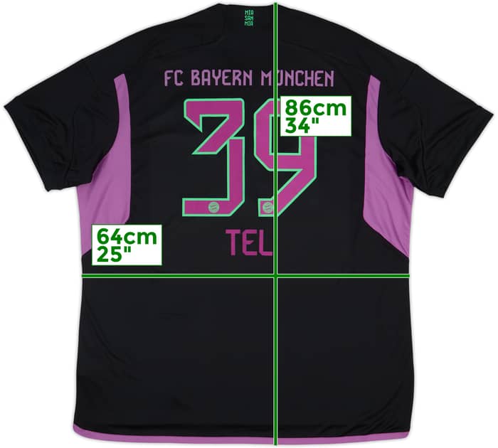 2023-24 Bayern Munich Away Shirt Tel #39 (XXL)