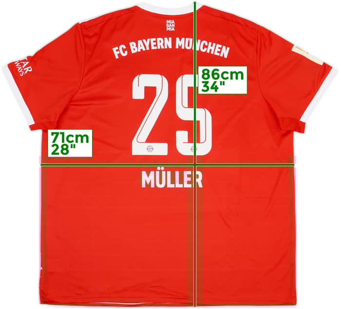 2022-23 Bayern Munich Home Shirt Muller #25 (3XL)