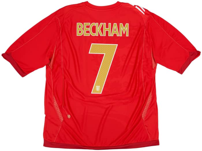 2006-08 England Away Shirt Beckham #7 - 8/10 - (XXL)