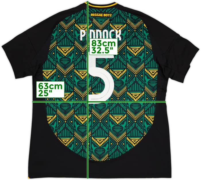 2024-26 Jamaica Away Shirt Pinnock #5 (XXL)