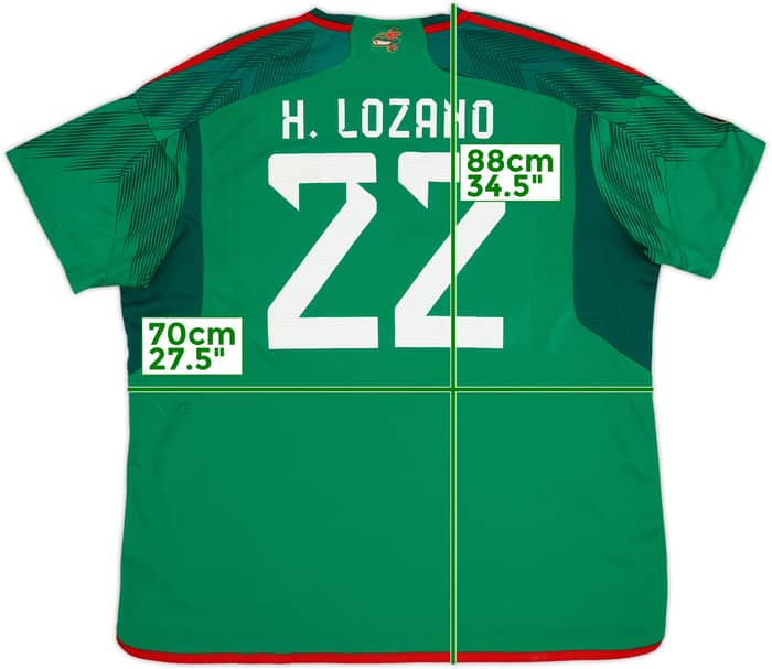 2022 Mexico Home Shirt H. Lozano #22 (3XL)