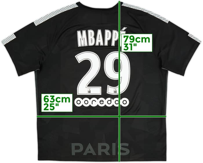 2017-18 Paris Saint-Germain Third Shirt Mbappe #29 - 9/10 - (XXL)