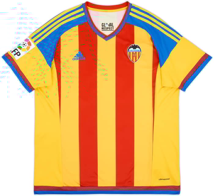 2015-16 Valencia Away Shirt Javi Fuego #18 - 8/10 - (XL)