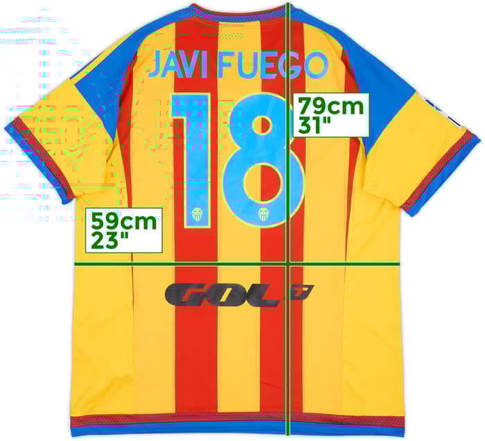 2015-16 Valencia Away Shirt Javi Fuego #18 - 8/10 - (XL)