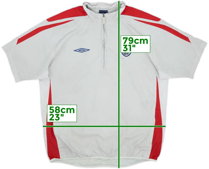 2007-08 England Umbro 1/4 Zip S/S Training Top - 6/10 - (L)