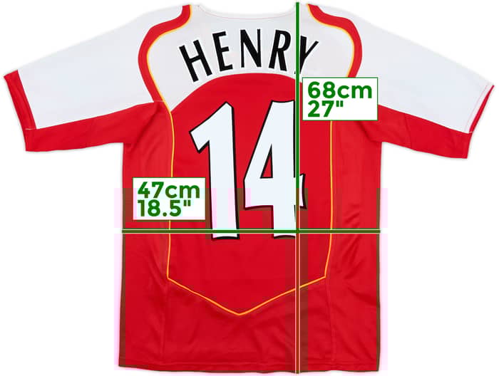 2004-05 Arsenal Home Shirt Henry #14 - 8/10 - (XL.Boys)