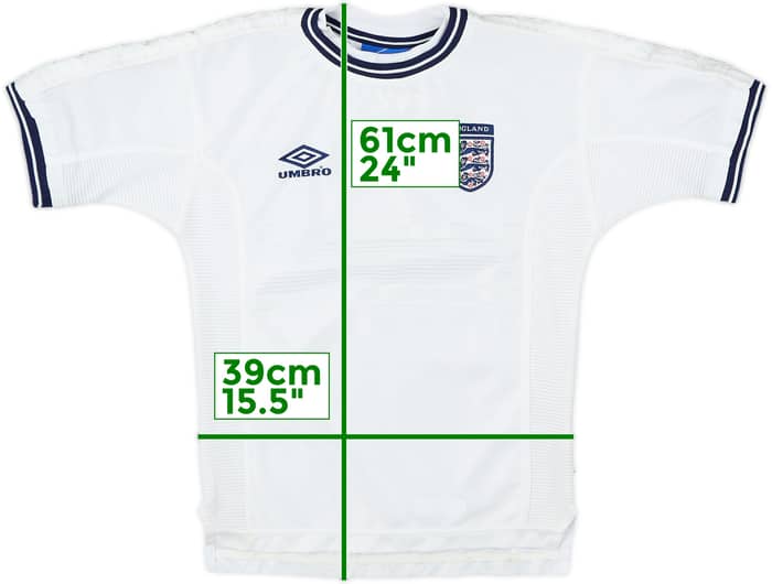 1999-01 England Home Shirt - 6/10 - (L.Boys)