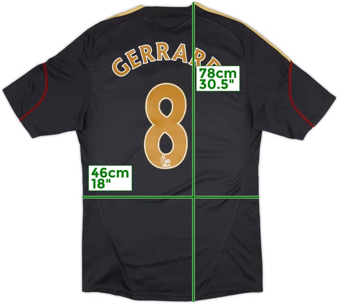 2009-10 Liverpool Away Shirt Gerrard #8 - 6/10 - (M)