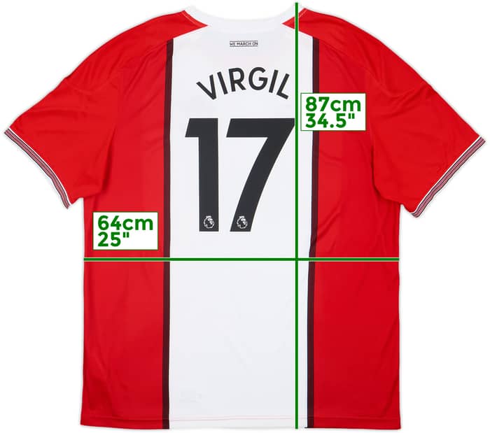 2017-18 Southampton Home Shirt Virgil #17 - 9/10 - (3XL)