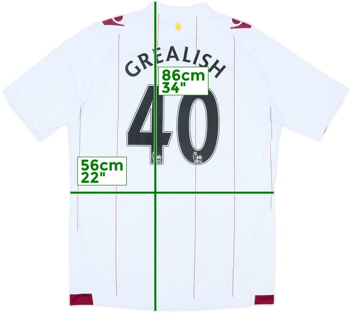2014-15 Aston Villa Away Shirt Grealish #40 (XXL)