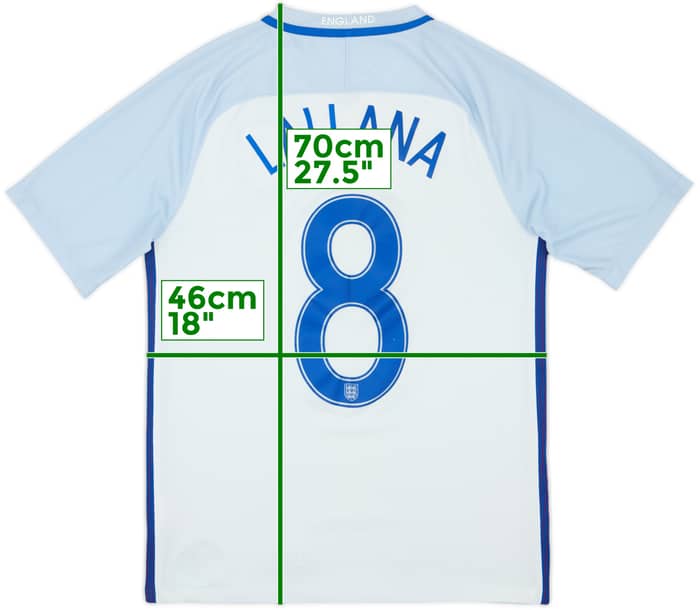 2016-17 England Home Shirt Lallana #8 - 6/10 - (S)