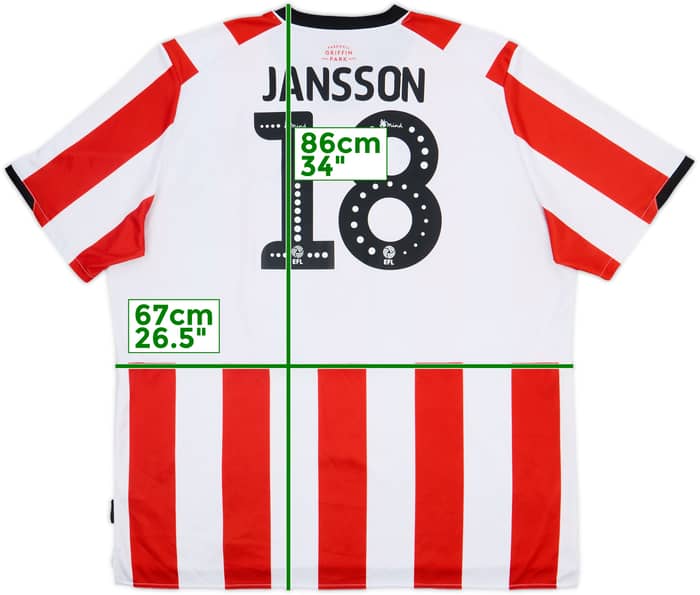 2019-20 Brentford Home Shirt Jansson #18 - 6/10 - (4XL)