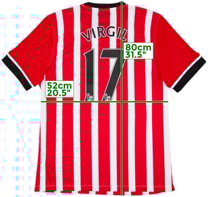 2016-17 Southampton Home Shirt Virgil #17 - 8/10 - (XL)