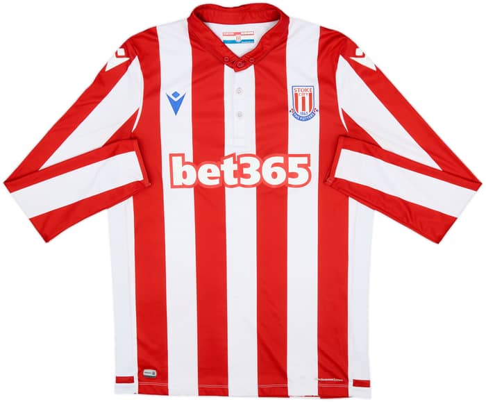 2019-20 Stoke City Home L/S Shirt Allen #4 - 6/10 - (L)