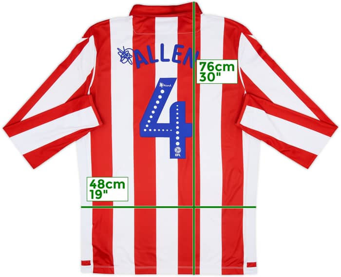 2019-20 Stoke City Home L/S Shirt Allen #4 - 6/10 - (L)