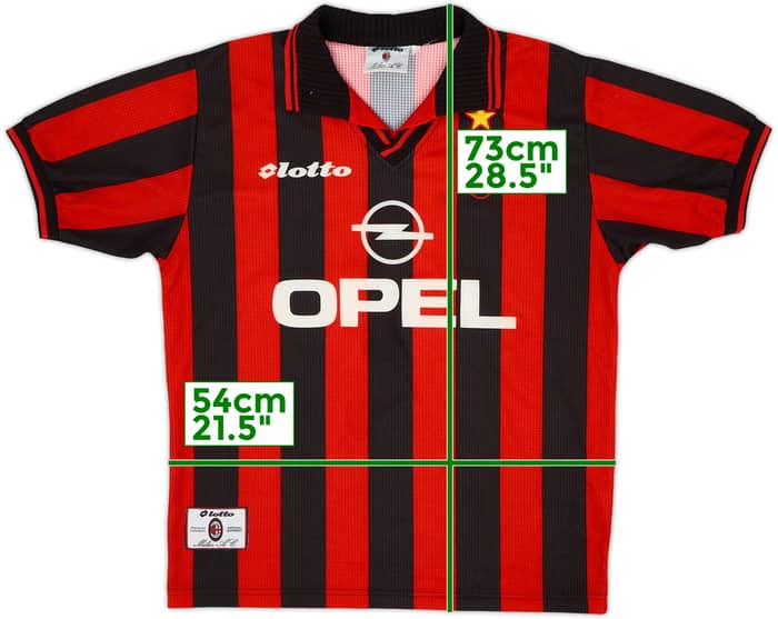 1995-96 AC Milan Home Shirt - 5/10 - (M)