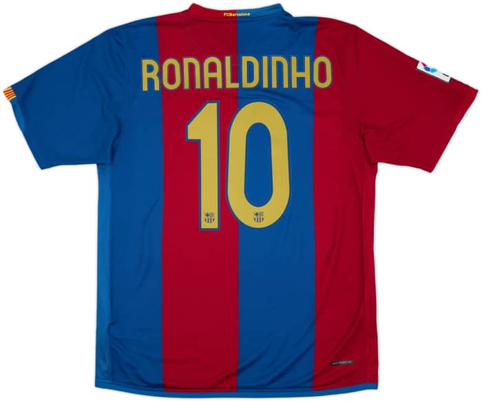 2006-07 Barcelona Home Shirt Ronaldinho #10 - 9/10 - (L)