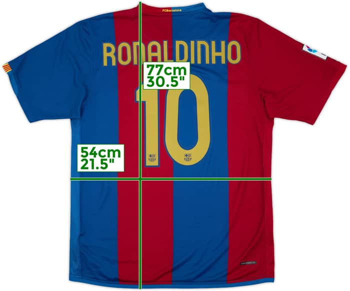 2006-07 Barcelona Home Shirt Ronaldinho #10 - 9/10 - (L)