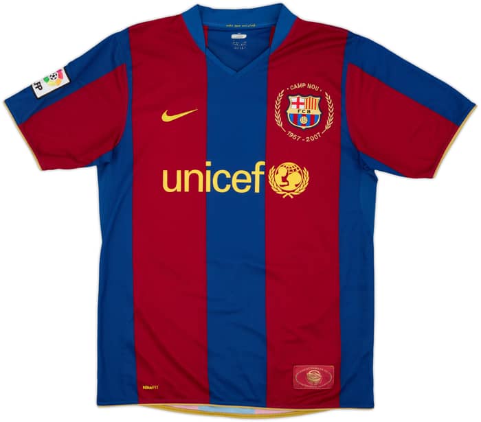 2007-08 Barcelona Home Shirt Ronaldinho #10 - 9/10 - (M)