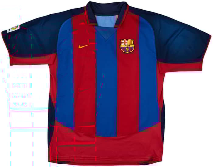 2003-04 Barcelona Home Shirt Ronaldinho #10 - 6/10 - (L)
