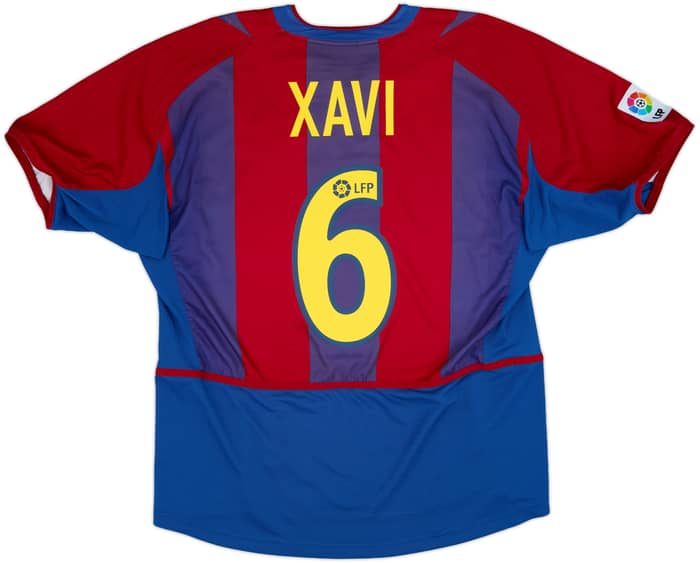 2002-03 Barcelona Home Shirt Xavi #6 - 6/10 - (L)