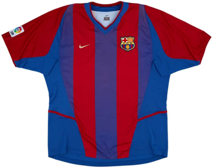 2002-03 Barcelona Home Shirt Xavi #6 - 6/10 - (L)