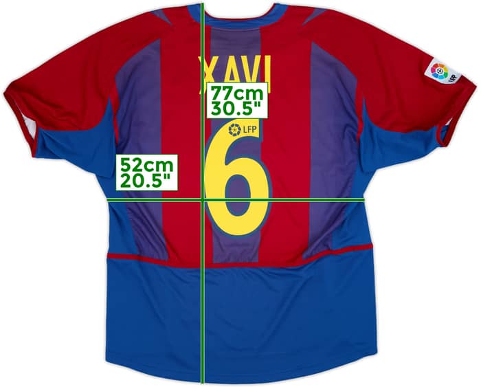 2002-03 Barcelona Home Shirt Xavi #6 - 6/10 - (L)