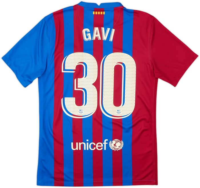 2021-22 Barcelona Home Shirt Gavi #30 - 7/10 - (S)