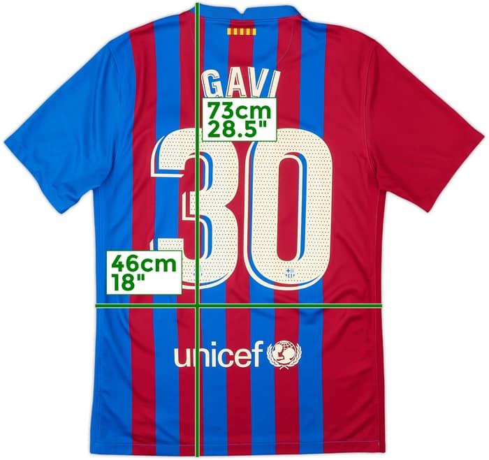 2021-22 Barcelona Home Shirt Gavi #30 - 7/10 - (S)