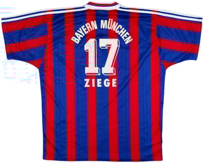 1995-97 Bayern Munich Home Shirt Ziege #17 - 8/10 - (XL)