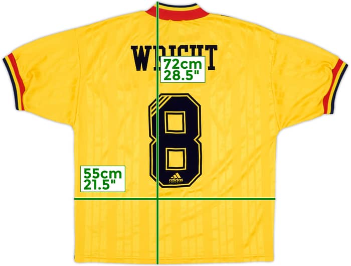 1993-94 Arsenal Away Shirt Wright #8 - 8/10 - (M)