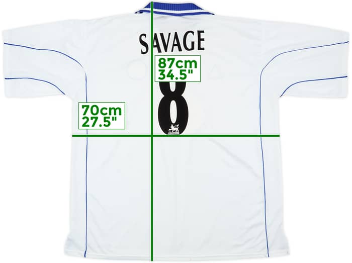 2000-01 Leicester Away Shirt Savage #8 - 8/10 - (4XL)